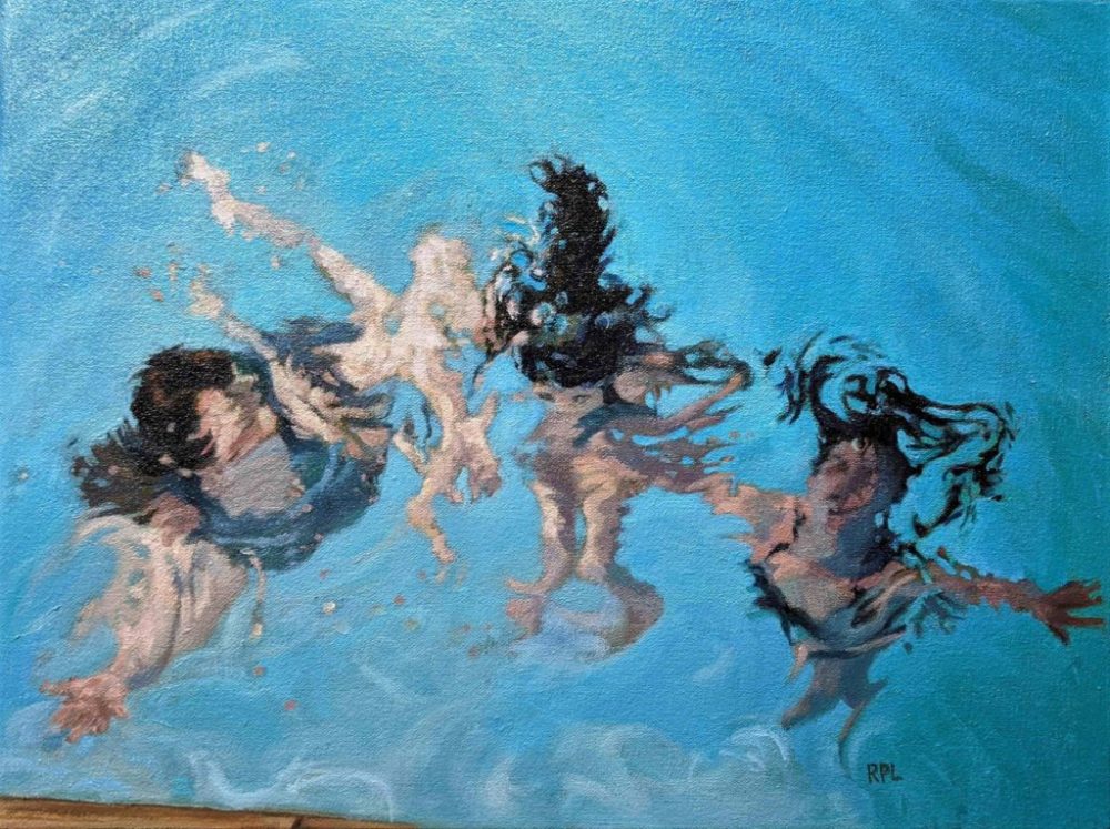 Best in Show Roxann Leibenhaut “3 Girls Swimming” (Painting)